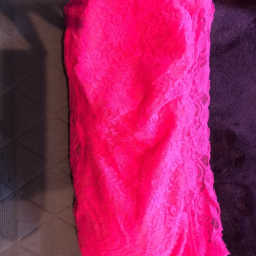 Hot vibrant pink bandeau top